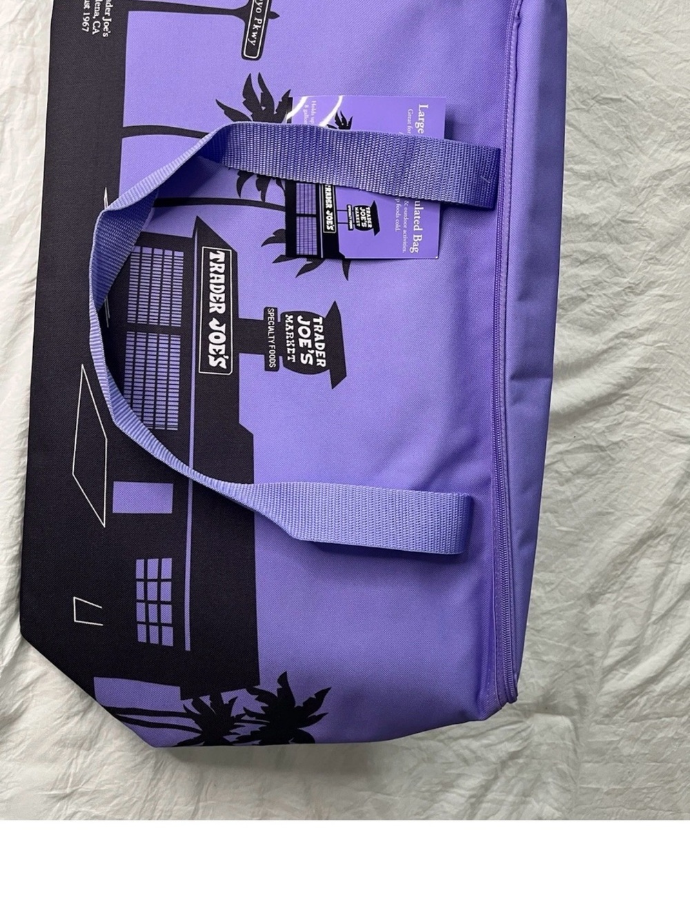 RARE Trader Joe’s Purple Insulated Tote Bag. Large Rare purple
